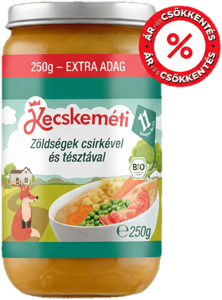 Kecskeméti Organic Vegetables with Chicken and Pasta, from 11 months