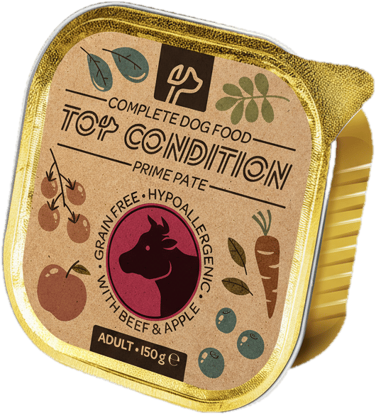 Top Condition dog food with beef and apple, 150 g