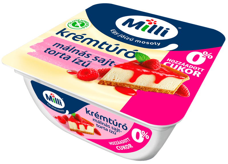 MILLI CURD RASPBERRY CHEESE CAKE 0%+SUG 90G