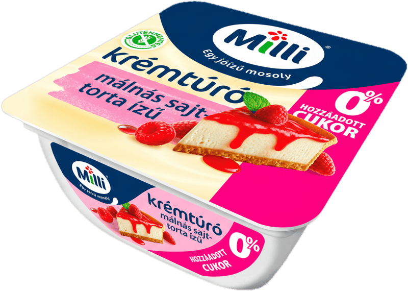 MILLI CURD RASPBERRY CHEESE CAKE 0%+SUG 90G