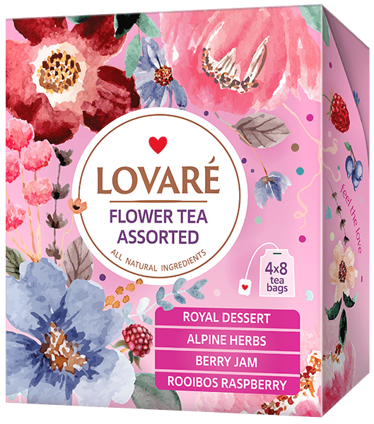 Lovaré Assorted Flowers teas, 12 flavours, 60 sachets