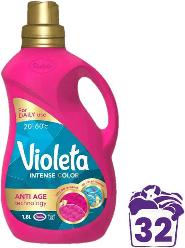VIOLETA Intense Color laundry gel for colored fabrics, 1.8 L