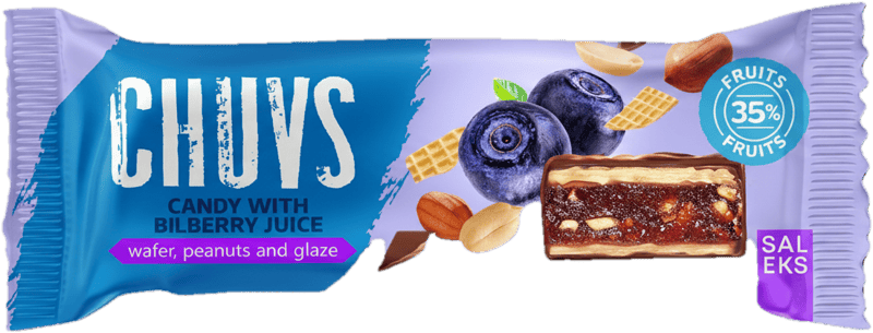 CHUVS candy with bilberry juice