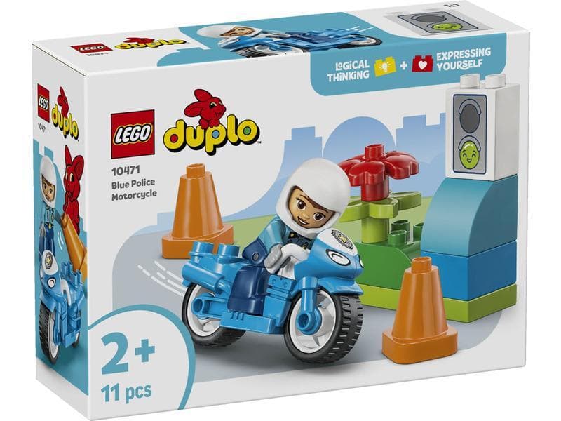 Blue Police Motorcycle