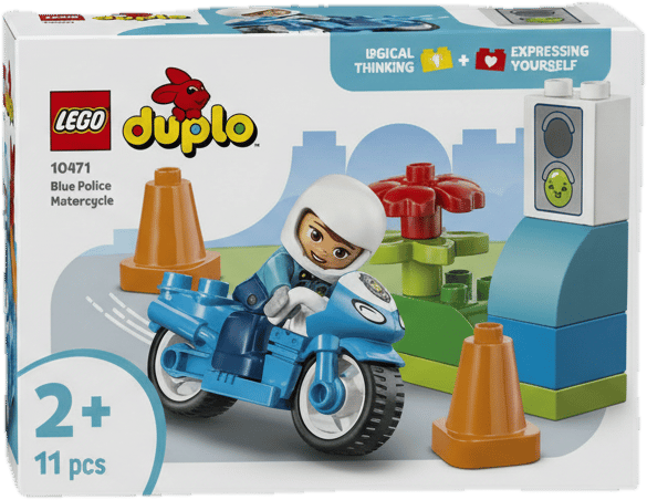 Blue Police Motorcycle