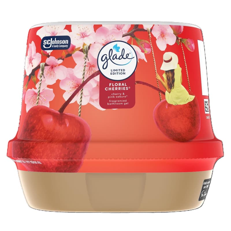 Glade fürdőszobai légfrissítő zselé - Floral Cherries 180 g