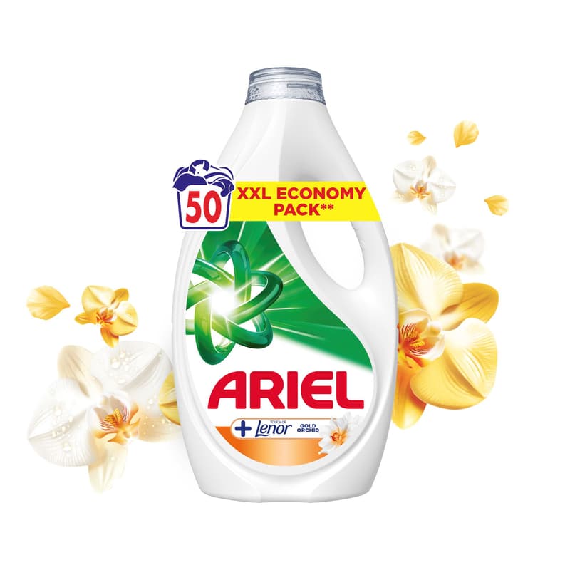Ariel Folyékony Mosószer +Touch Of Lenor Gold Orchid 50 Mosáshoz, 2.25 l