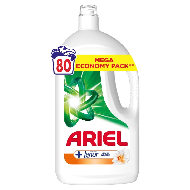 Ariel Folyékony Mosószer +Touch Of Lenor Gold Orchid 80 Mosáshoz, 3.6 l