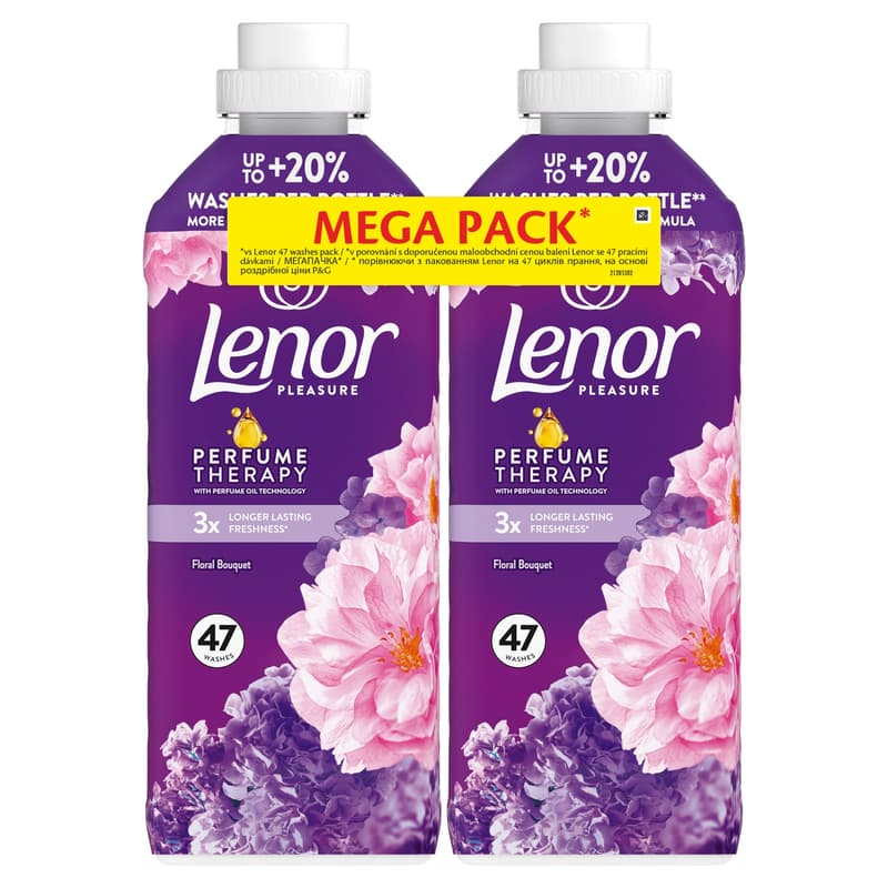 Lenor Öblítő Floral Bouquet 94 mosáshoz, 2x987 ml