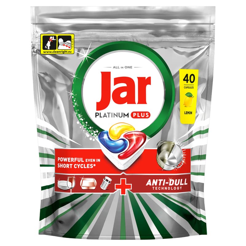 Jar Platinum Plus All in One Mosogatókapszula Lemon, 40 db