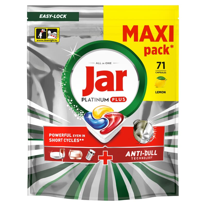 Jar Platinum Plus All in One Mosogatókapszula Lemon, 71 db