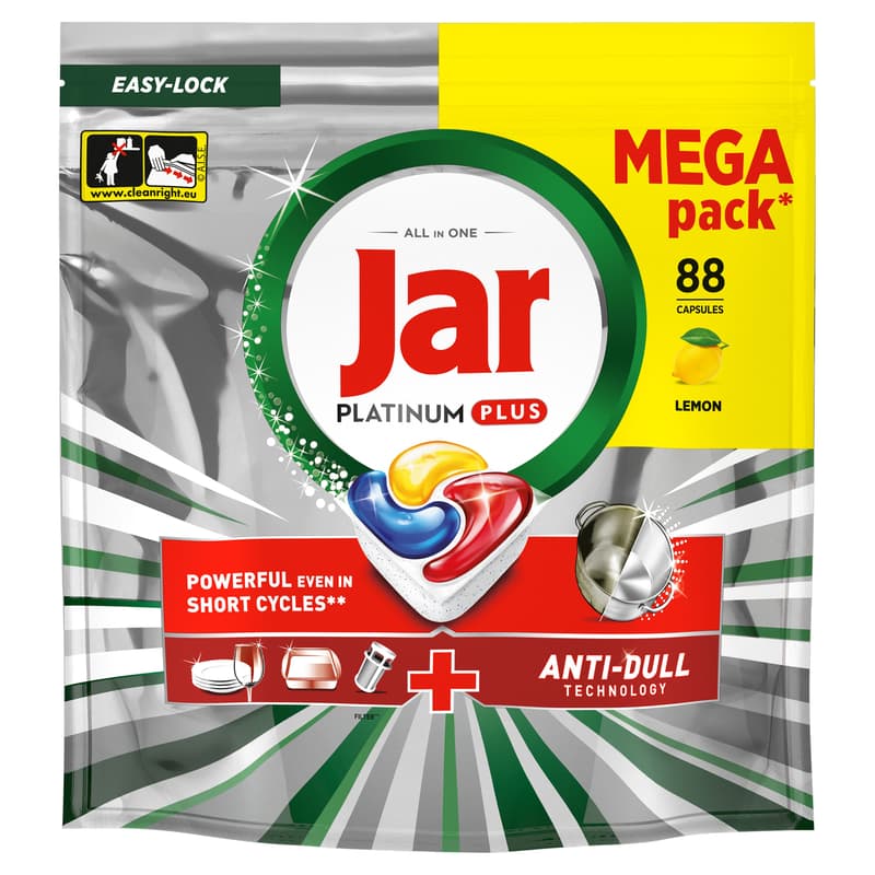 Jar Platinum Plus All in One Mosogatókapszula Lemon, 88 db