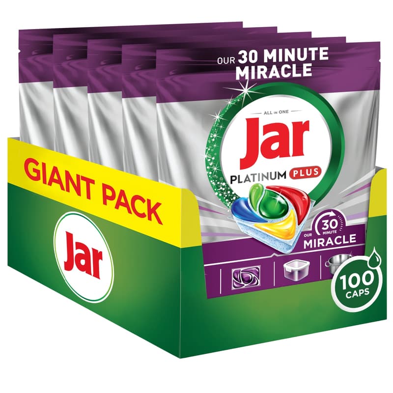 Jar Our 30 Minute Miracle Platinum Plus Mosogatókapszula Lemon, 100 db