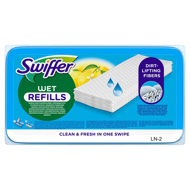 Swiffer Sweeper Nedves Padlótörlő Utántöltő Kendő Citrus Fresh Illattal, 24 db