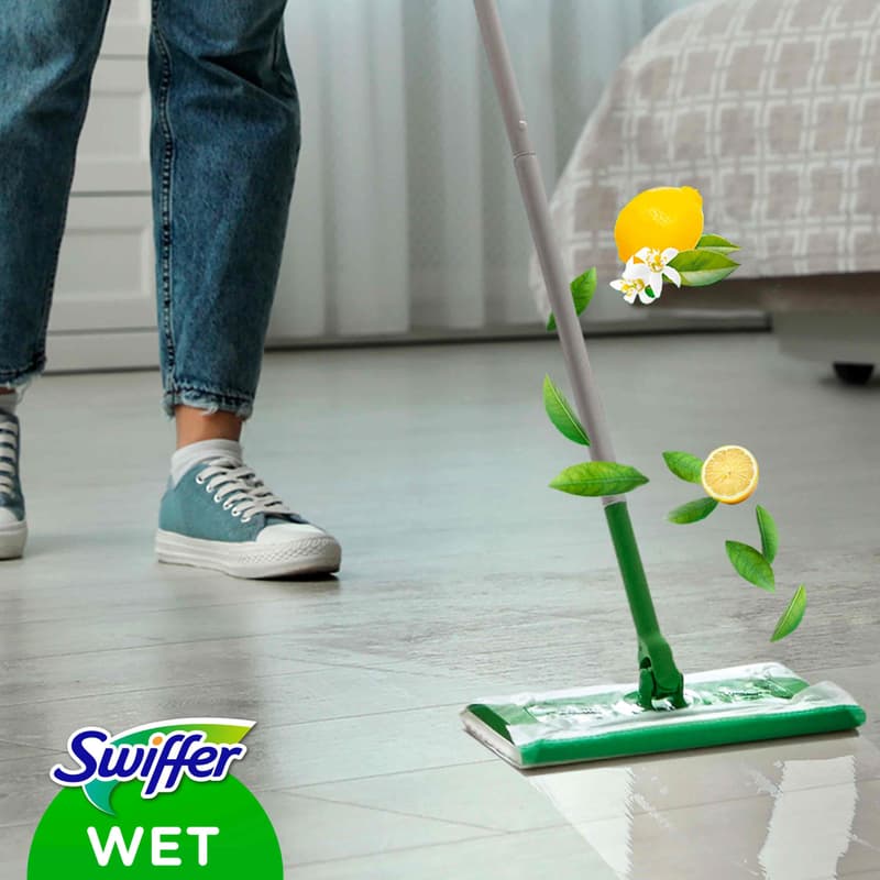 Swiffer Sweeper Nedves Padlótörlő Utántöltő Kendő Citrus Fresh Illattal, 24 db