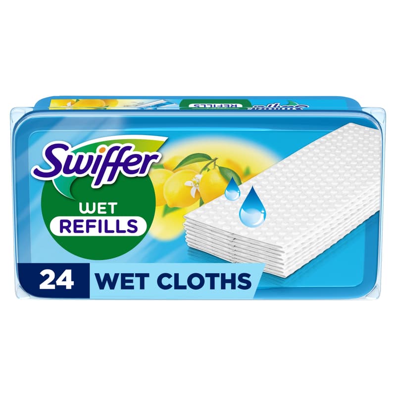 Swiffer Sweeper Nedves Padlótörlő Utántöltő Kendő Citrus Fresh Illattal, 48 db