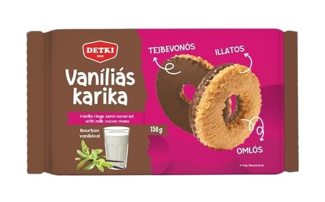 Detki Vaníliás teasütemény kakaós tejbevonómasszával félig mártva 150 g