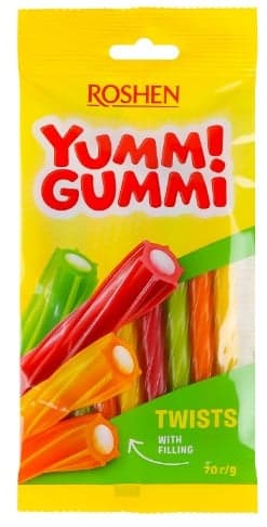 Yummi Gummi Twists filled gummy candy