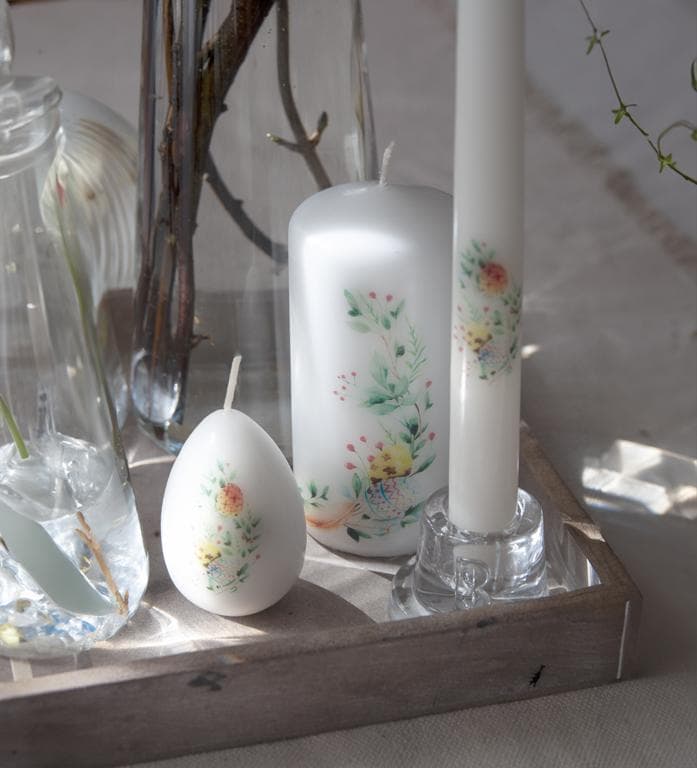 Pillar candle 60x120mm, Happy Easter
