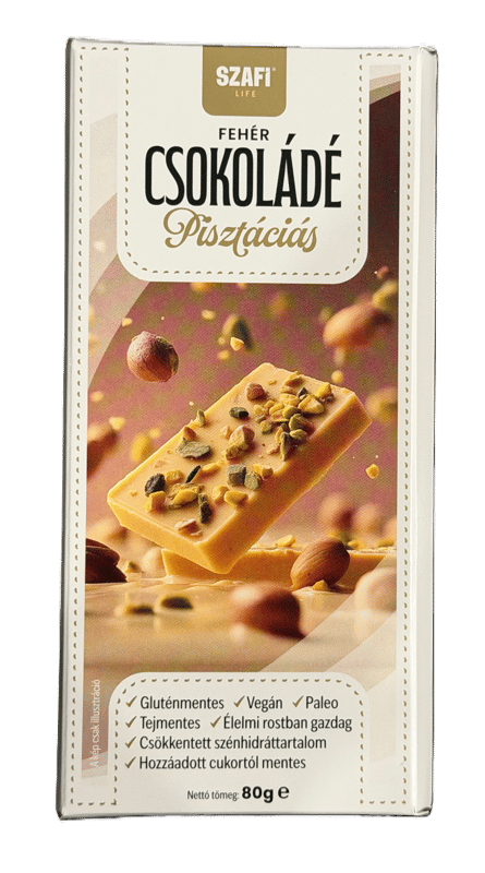 Szafi Life White Chocolate with Pistachios