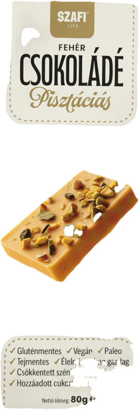 Szafi Life White Chocolate with Pistachios
