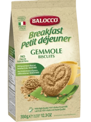 Balocco Gemmole breakfast biscuits made with whole wheat flour