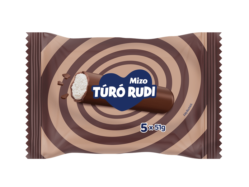 Mizo Túró Rudi natúr, kakaós bevonattal 5×51 g