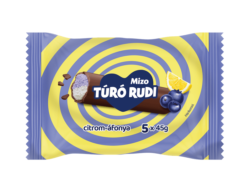 Mizo Túró Rudi Citrom–Áfonya ízű kakaós bevonattal 5×45 g