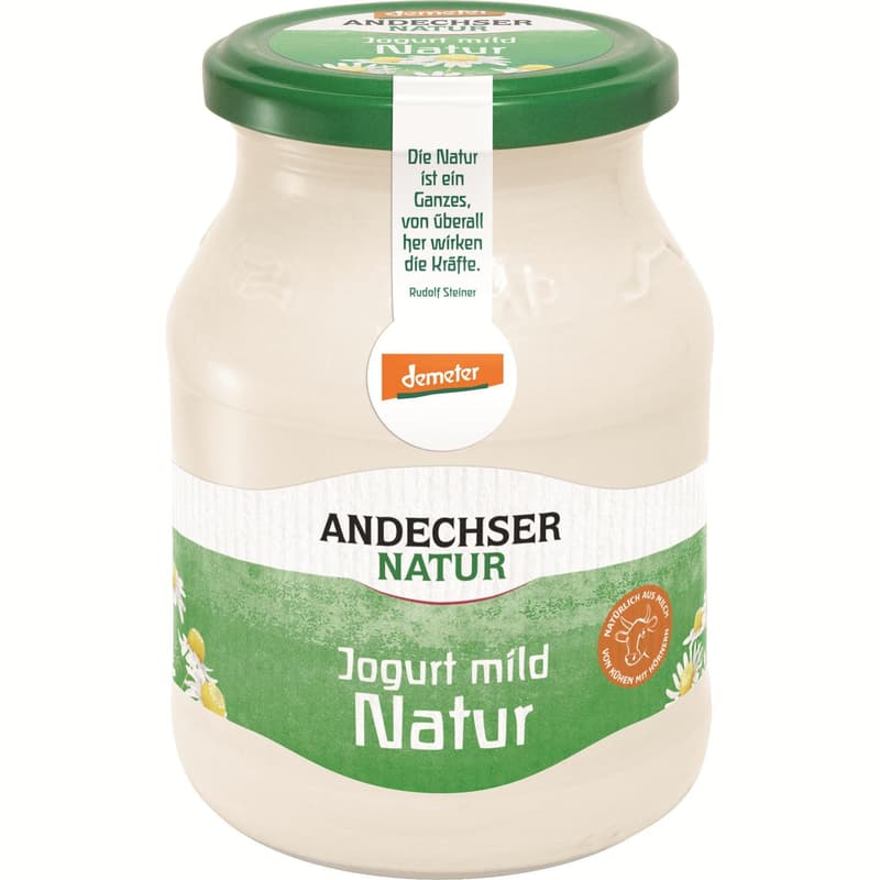 Andechser Bio Demeter joghurt 3,8 % üvegben