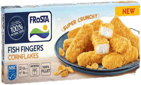 Fish fingers cornflakes