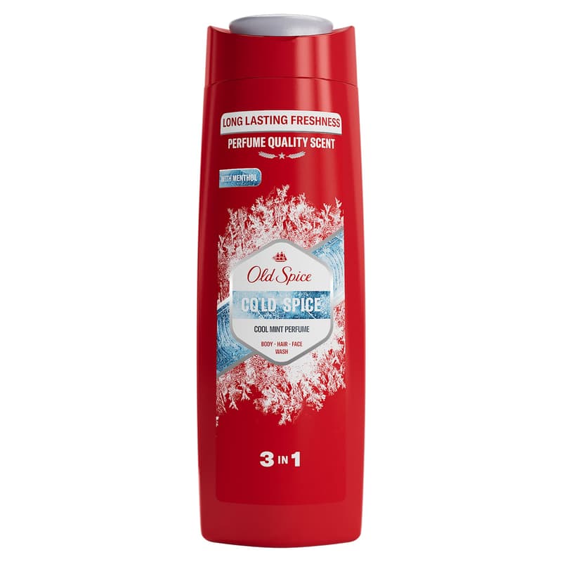 Old Spice Cold Spice 3 az 1-ben Tusfürdő és Sampon, 400 ml