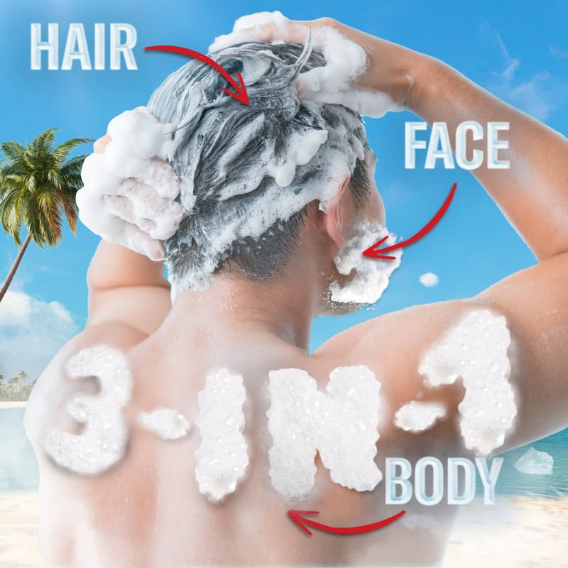 Old Spice Cold Spice 3 az 1-ben Tusfürdő és Sampon, 1000 ml