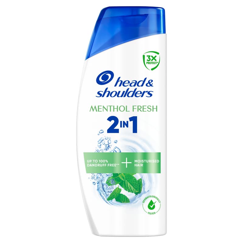 Head & Shoulders Menthol Fresh 2in1 Korpásodás Elleni Sampon és Balzsam, 400 ml