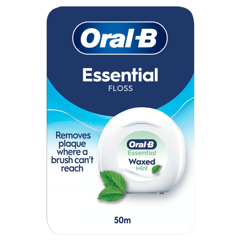 Oral-B Essential Floss Viaszolt Fogselyem, Mentolos Ízesítés, 50 m