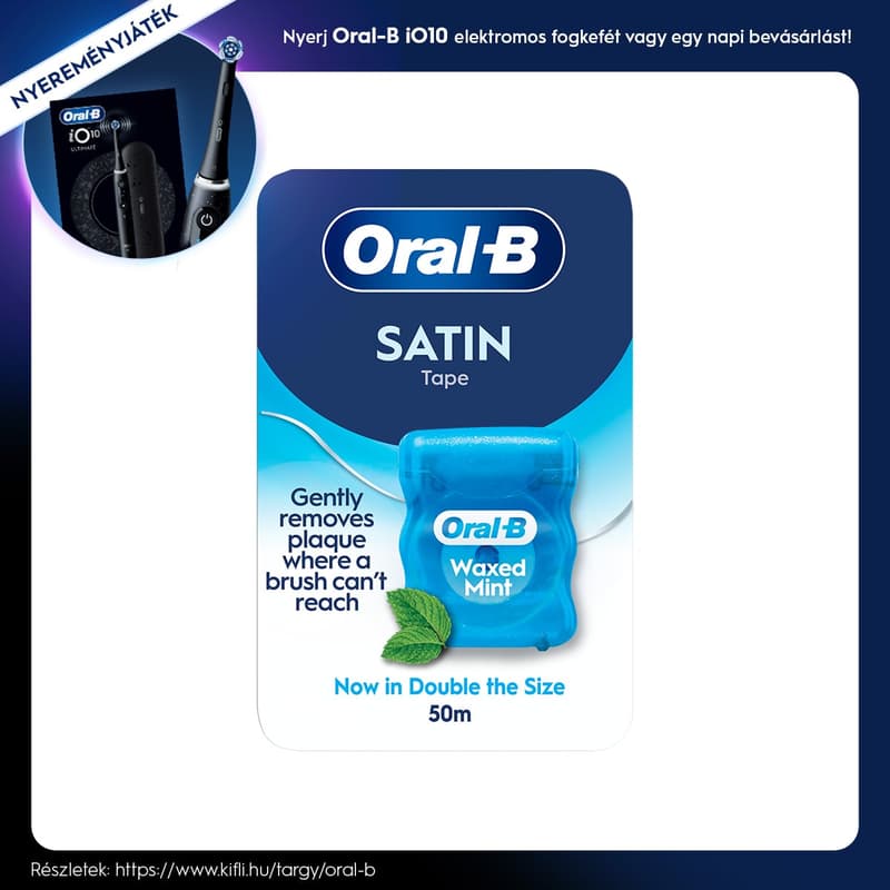 Oral-B Satin Tape Fogselyem, 50 m