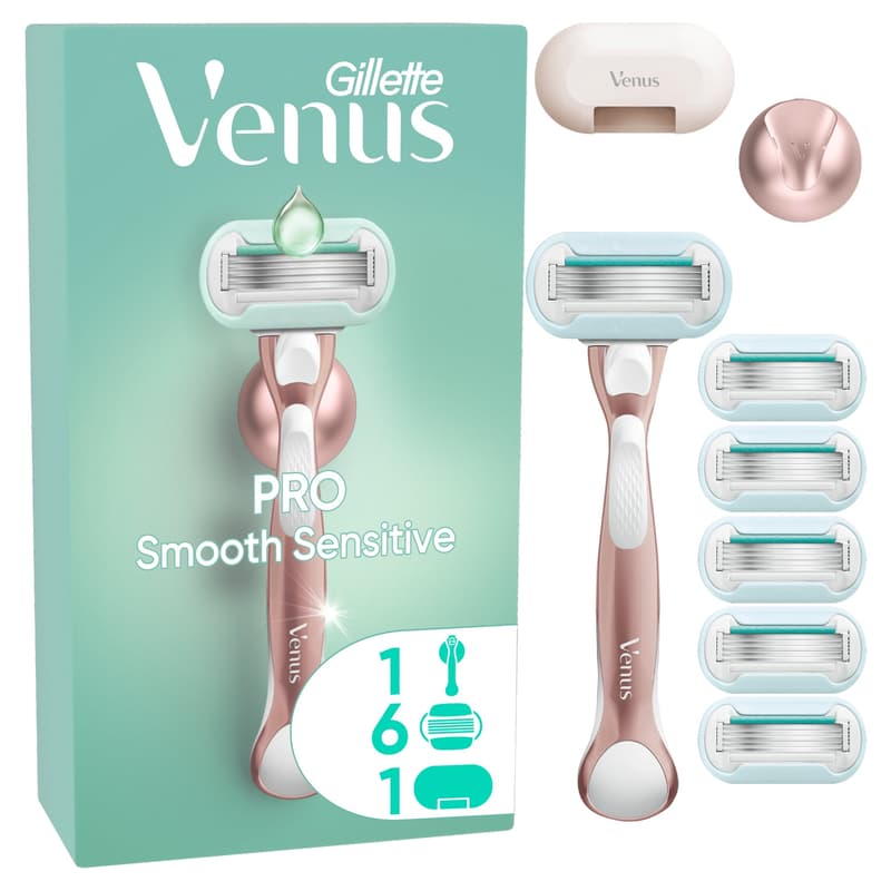 Gillette Venus Pro Comfort Glide Sugarberry Női Borotva 3 db Borotvabetéttel, Fali Borotvatartóval