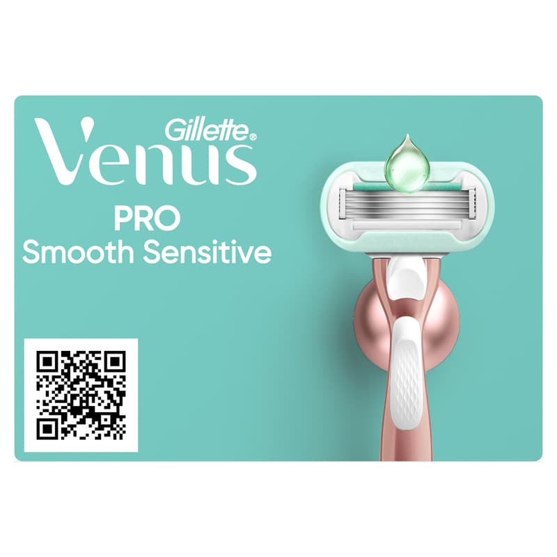 Gillette Venus Pro Comfort Glide Sugarberry Női Borotva 3 db Borotvabetéttel, Fali Borotvatartóval