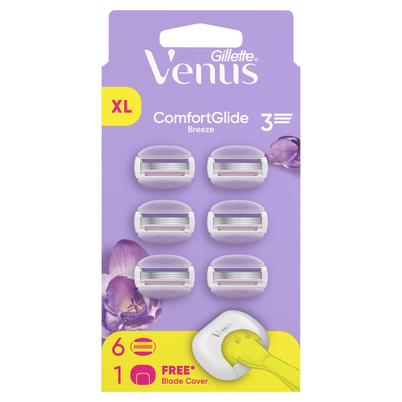 Gillette Venus Pro Smooth Sensitive Borotvabetét Női Borotvához, 6 db, Pengevédővel