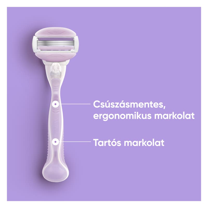 Gillette Venus Pro Smooth Sensitive Borotvabetét Női Borotvához, 6 db, Pengevédővel