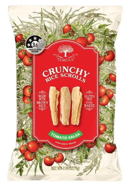Crunchy Rice Scrolls Tomato Salsa