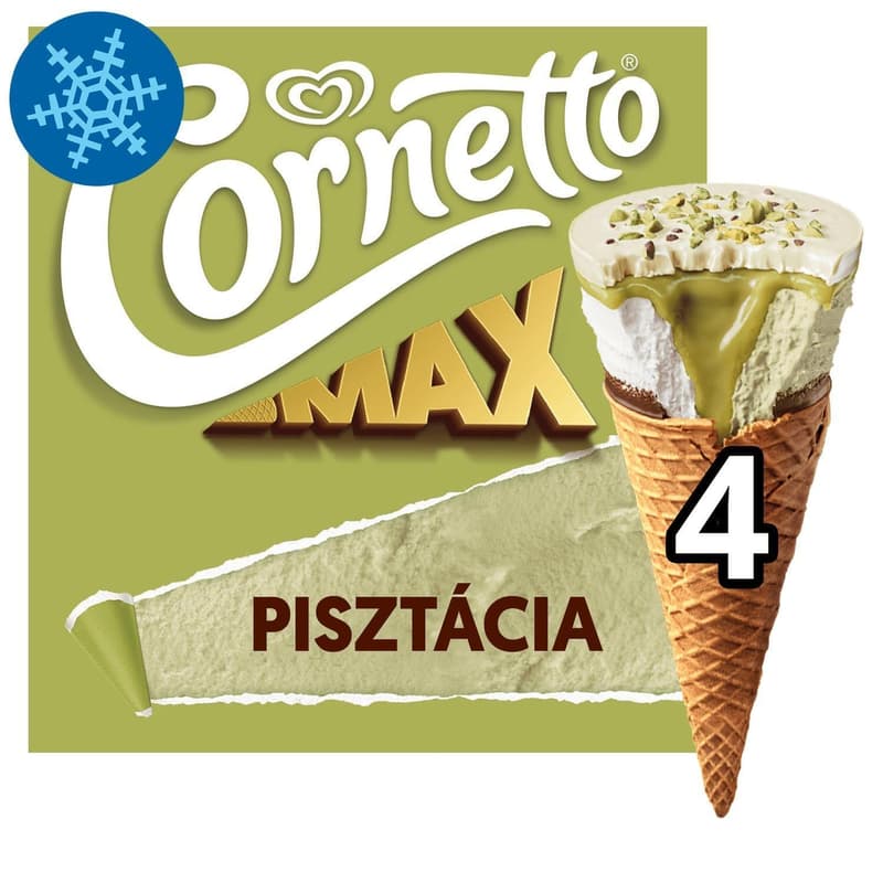 CORNETTO Max Multipack Pistachio Cone 4x90ml