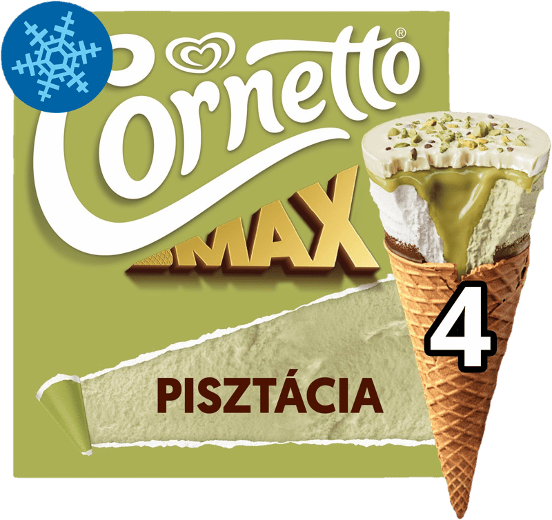 CORNETTO Max Multipack Pistachio Cone 4x90ml