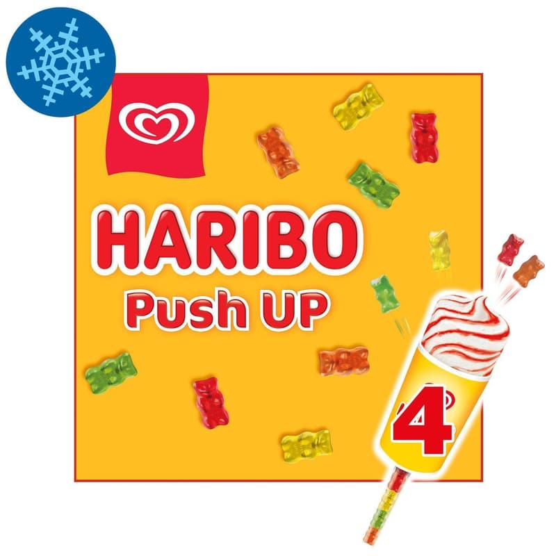 ALGIDA Haribo Push-Up Multipack  4x85ml Strawberry