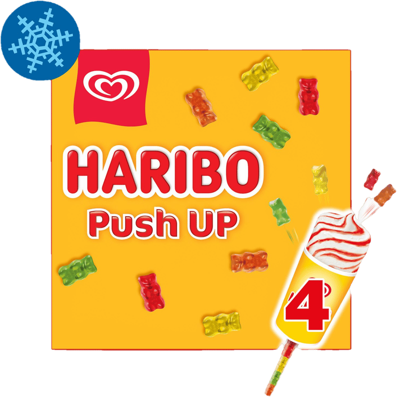 ALGIDA Haribo Push-Up Multipack  4x85ml Strawberry