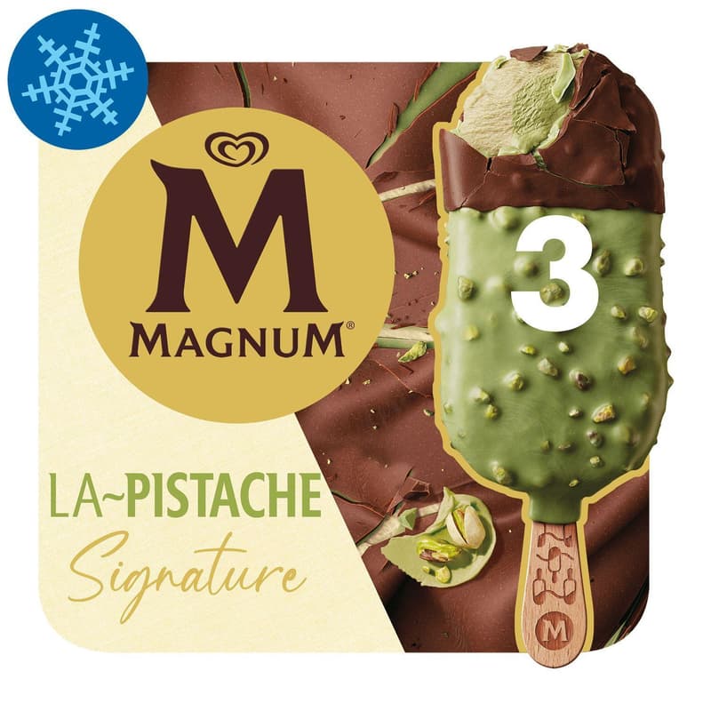 MAGNUM Multipack Ice Cream La Pistache Pistachio Flavored 3 * 90 ml