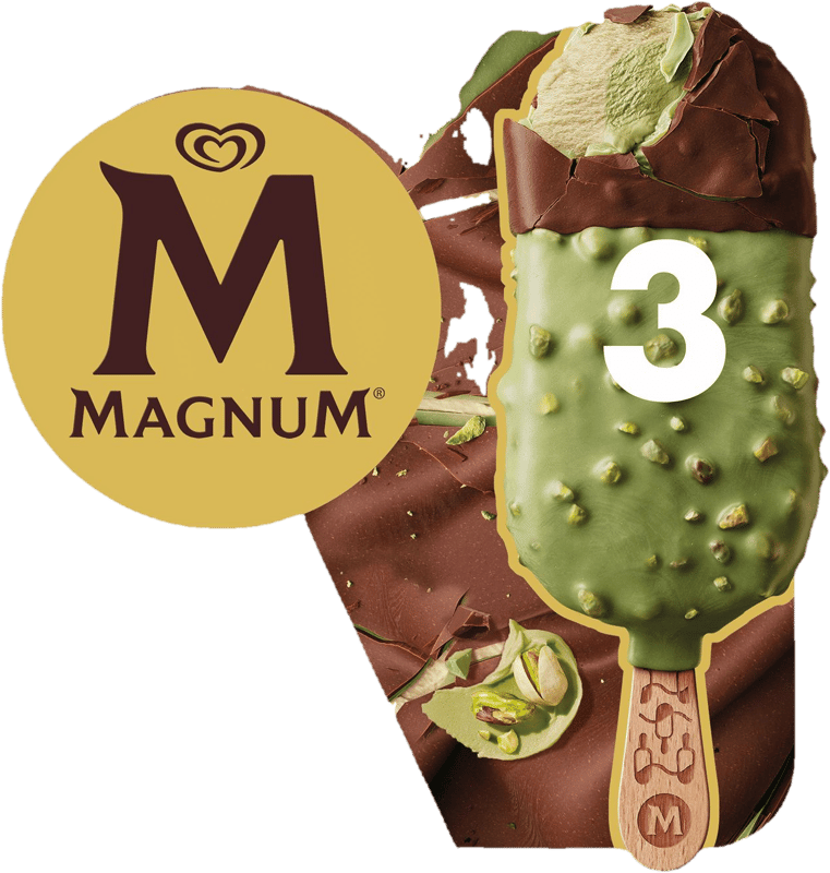 MAGNUM Multipack Ice Cream La Pistache Pistachio Flavored 3 * 90 ml