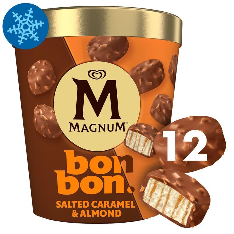 MAGNUM Bonbon Ice Cream Salted Caramel & Almond 12x17ml