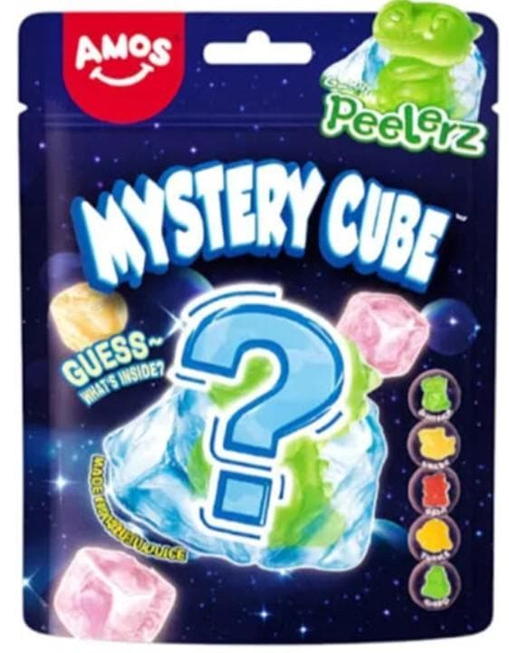 Amos Peelerz Gummy Mystery Cube rejtélyes ízű hámozható gumicukor