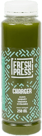 Freshpress - Charger - HPP treated, 100 % freshly pressed apple, spinach, cucumber, ginger juice.