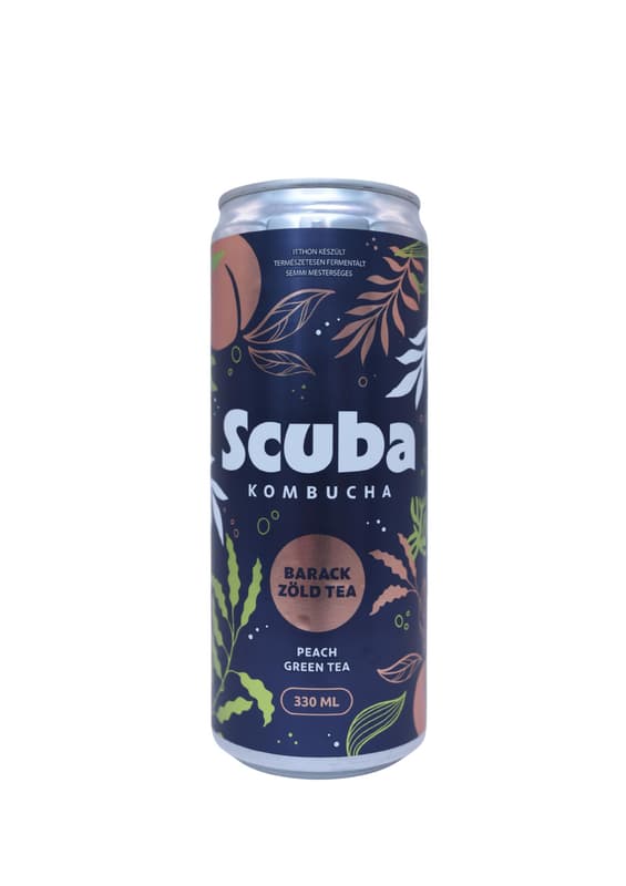 Scuba Kombucha peach-green tee